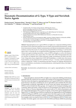 Enzymatic Decontamination of G-Type, V-Type and Novichok Nerve Agents