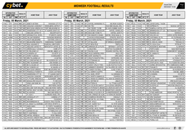 Midweek Football Results Midweek Football Results Midweek Football Results