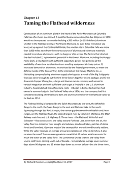 Chapter 13 – Taming the Flathead Wilderness