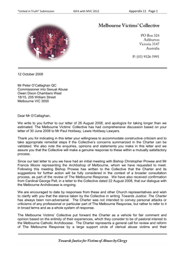 Appendix 11 Page 1 12 October 2008 Mr Peter O'callaghan QC