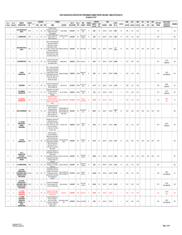 3Rd Quarter 2017 Page 1 of 24 DPWH CONSOLIDATED CONSTRUCTORS' PERFORMANCE SUMMARY REPORT (ON-GOING / COMPLETED PROJECTS) 3Rd Quarter CY 2017