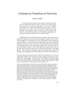 Creating Law Franchises on Television