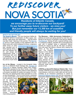 Residents of Atlantic Canada, We Encourage You to Re-Discover Our