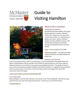 Guide to Visiting Hamilton