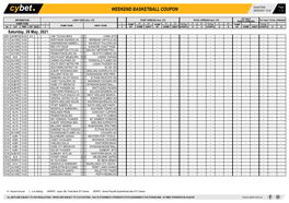 Weekend Basketball Coupon 26/05/2021 10:02 1 / 2