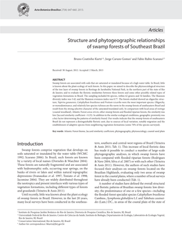 Structure and Phytogeographic Relationships of Swamp Forests of Southeast Brazil