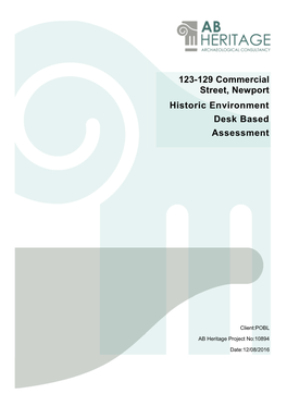 123-129 Commercial Street, Newport Historic Environment Desk Based Assessment