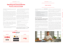 Operating and Financial Review Inspire Customers Business Model and Strategy