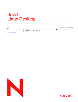 Novell Linux Desktop 9 KDE User Guide Novdocx (ENU) 4 August 2005