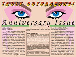 Truly Outrageous Anniversary