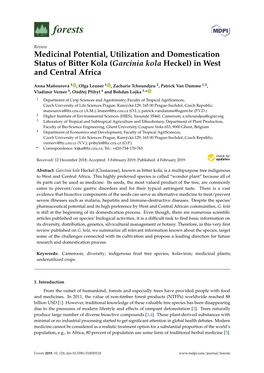 Garcinia Kola Heckel) in West and Central Africa