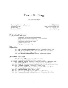 Devin R. Berg