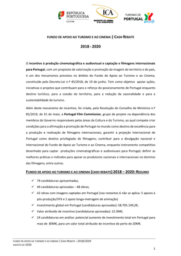 CASH REBATE O Incentivo À Produção