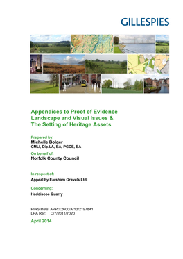 Appendices to Proof of Evidence Landscape and Visual Issues & The