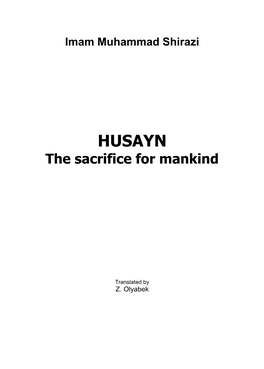 HUSAYN the Sacrifice for Mankind