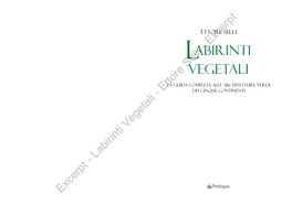 Labirinti Vegetali - Ettore Selli - Excerpt Ettore Selli Labirinti Vegetali La Guida Completa Alle Architetture Verdi Dei Cinque Continenti