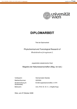 Diplomarbeit