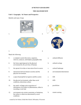 Ap Human Geography the Grand