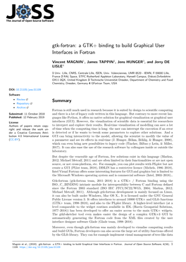 Gtk-Fortran: a GTK+ Binding to Build Graphical User Interfaces in Fortran