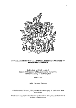 Sectarianism and the Media: a Critical Discourse Analysis of News Sites