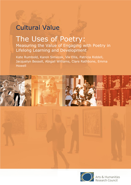 AHRC Cultural Value Uses of Poetry