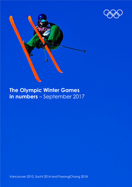 The Olympic Winter Games in Numbers – September 2017