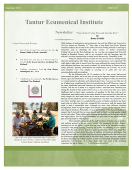 Tantur Ecumenical Institute Newsletter