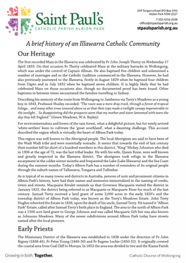 A Brief History of an Illawarra Catholic Community Our Heritage Early Priests