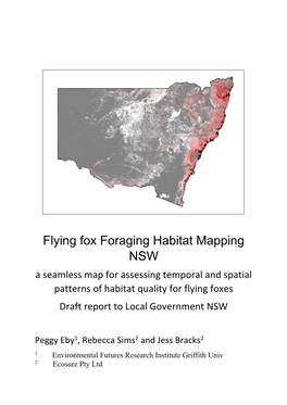Flying Fox Foraging Habitat Mapping