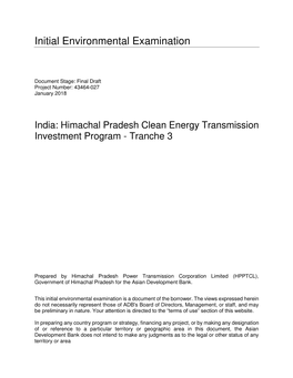 Initial Environmental Examination