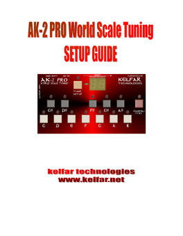 AK-2 PRO World Scale Tuning SETUP GUIDE V2.8