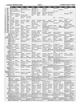 Sunday Morning Grid 8/20/17 Latimes.Com/Tv Times