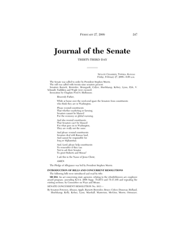 Journal of the Senate