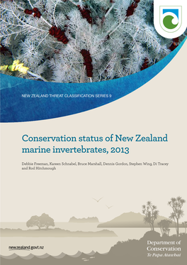 Conservation Status of New Zealand Marine Invertebrates, 2013