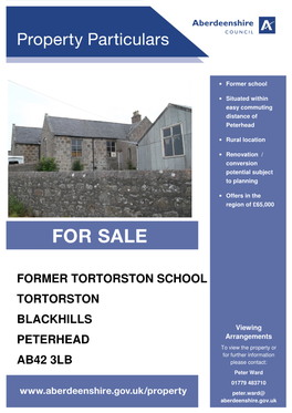 Former Tortorston School Tortorston Blackhills