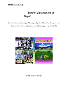 Border Management of Nepal