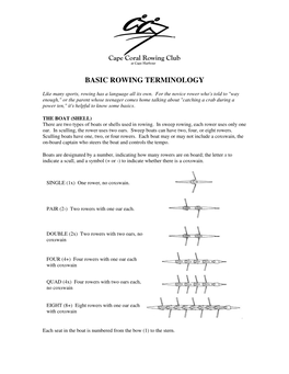 Basic Rowing Terminology