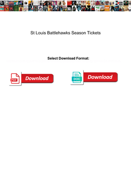 St Louis Battlehawks Season Tickets