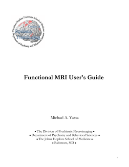Functional MRI User's Guide