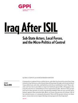 Iraq After ISIL Sub-State Actors, Local Forces, and the Micro-Politics of Control