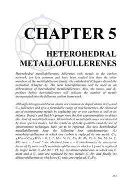 Chapter 5 Heterohedral Metallofullerenes