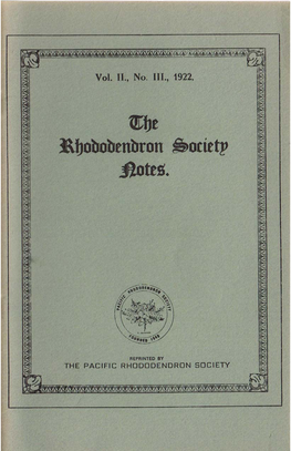 Rhododendron Society Notes Vol II.III 1922 for WEBSITE