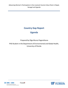 Country Gap Report Uganda