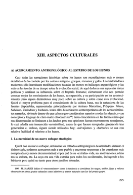 Xiii. Aspectos Culturales