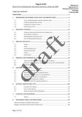 3584004-V2-FEB06 PE DRAFT CITY of MELBOURNE TRANSPORT