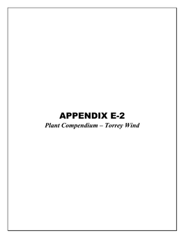 APPENDIX E-2 Plant Compendium – Torrey Wind