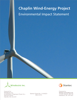 Chaplin Wind-Energy Project Environmental Impact Statement