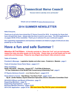 Have a Fun and Safe Summer !