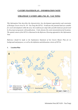 Information Note Strategic Cavern Area No. 30 – Yau Tong