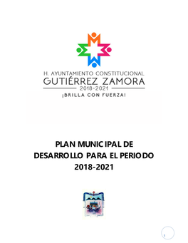 Plan Municipal De Desarrollo Para El Periodo 2018-2021